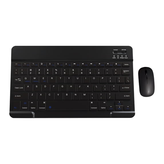 WRKEKC Clearance Bluetooth Keyboard & Mouse Portable BT Wireless Keyboard & Mouse for android PC Tablet Black
