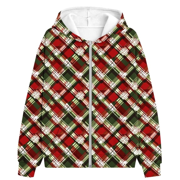 WRKEKC Kids Hoodie Jacket Boys and Girls Tie - Dye Print Casual Crew Neck Zipper Front Long Sleeve Pocketed Hooded Outerwear for 4-12 Years