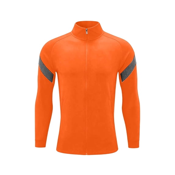 WRKEKC Kids Jacket Soccer Jersey Style Long Sleeve Full Zip Training Top with Contrast Panels for 3-10 Years
