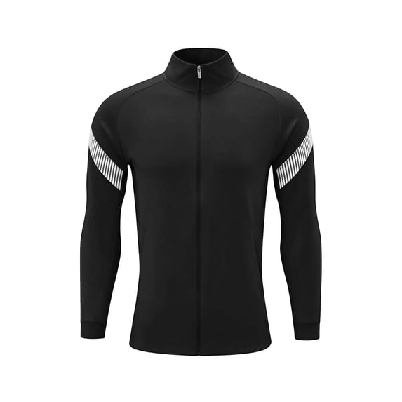 WRKEKC Kids Jacket Soccer Jersey Style Long Sleeve Full Zip Training Top with Contrast Panels for 3-10 Years