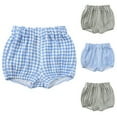 thumbnail image 1 of WRKEKC Kids Summer Shorts Plaid Print Elastic Waist Cotton Shorts Casual Play for 3 Months-6 Years, 1 of 3