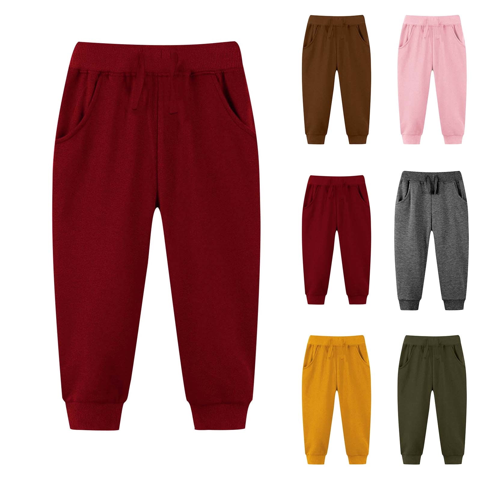 Kids Dark Brown Sweatpants(Heavy Fabric)