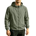 thumbnail image 1 of WRKEKC Lightweight Hooded Windbreaker for Men Quick Dry Zip-Up Casual Outerwear with Elastic Cuffs for Everyday Outdoor Activities, 1 of 9