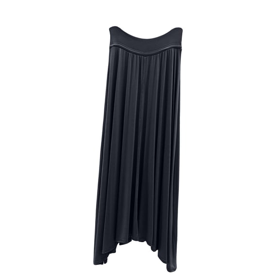 WRKEKC Long Skirts for Women Solid Drawstring Elastic Waist Maxi Skirt with Soft Stretchy Fabric and Pocket