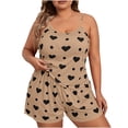 thumbnail image 1 of WRKEKC Lounge Sets for Women Plus Size Spaghetti Strap Set Oversized Sleepwear Lightweight Print Home Wear for Comfort, 1 of 3