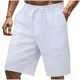 thumbnail image 1 of WRKEKC Men's Athletic Shorts Solid Color Casual Athletic Fashion Drawstring Elastic Waist Pocket Breathable Beach 5-Inch Shorts, 1 of 9