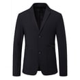 thumbnail image 1 of WRKEKC Men's Blazer Solid Color Lightweight Single Breasted Lapel Pocket Long Sleeve Suit Jacket Formal Wear, 1 of 6