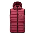 thumbnail image 1 of WRKEKC Men's Puffer Vest Hooded Stand Collar Zip Up Sleeveless Vest with Pockets for Warm Fall Winter Casual and Layering Wear, 1 of 8