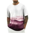 thumbnail image 1 of WRKEKC Men's T-Shirts Casual Short Sleeve Print Round Neck Comfortable Breathable Top Round Neck Casual Shirt Lightweight Summer Wear, 1 of 5