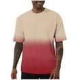thumbnail image 1 of WRKEKC Men's T-Shirts Gradient Print Casual Loose Fit Stretch Athletic Short Sleeve Round Neck Top Colorful Graphic Comfortable, 1 of 7