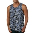 thumbnail image 1 of WRKEKC Men's Tank Tops Beach Print Crew Neck Sleeveless Soft Fabric For Summer Casual Daily Wear Lightweight Comfortable Fit, 1 of 4