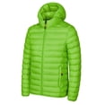 thumbnail image 1 of WRKEKC Men's Winter Jacket Solid Color Casual Hooded Athletic Zip-Up Long Sleeve Cotton Coat for Cold Weather and Sports Styling, 1 of 2
