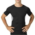 thumbnail image 1 of WRKEKC Mens Athletic Shirts Solid Color Raglan Sleeve Athletic Training Compression Quick Dry Short Sleeve Round Neck Top Casual Shirt, 1 of 9