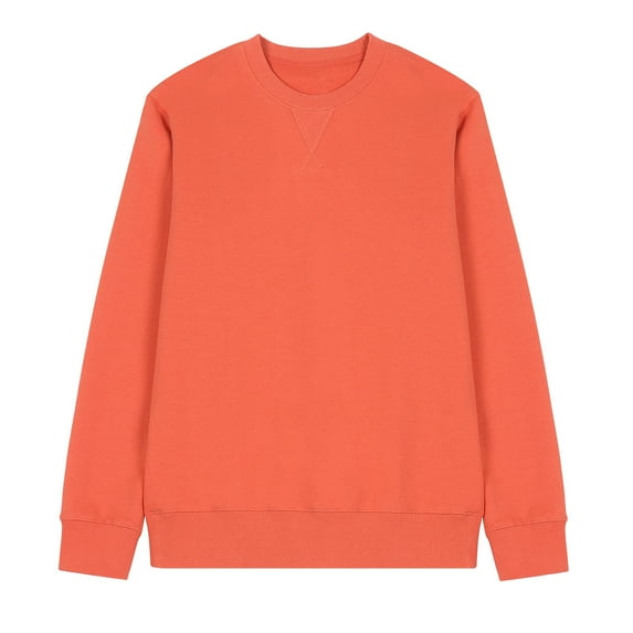 WRKEKC Mens Crew Neck Tee Cotton Solid Color Long Sleeve Crew Neck Casual Top for Men Fall Winter Versatile Daily Wear