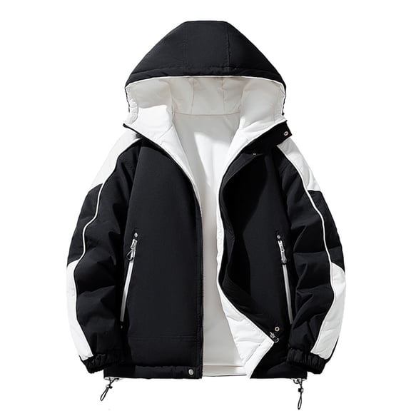 WRKEKC Mens Jackets Lightweight Zip Up Hooded Casual Sweatshirt Jacket Fleece Lined Long Sleeve Casual Outerwear for Men