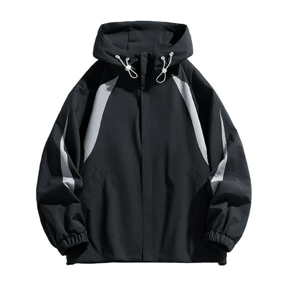 WRKEKC Mens Jackets Lightweight Zip Up Hooded Casual Sweatshirt Jacket Long Sleeve Casual Outerwear for Men