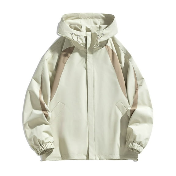 WRKEKC Mens Jackets Lightweight Zip Up Hooded Casual Sweatshirt Jacket Long Sleeve Casual Outerwear for Men