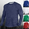 thumbnail image 1 of WRKEKC Mens Long Sleeve Tee Shirts, Long Sleeve Tops for Men, Men's Long Sleeve Top Round Neck Solid Color Breathable Comfortable Top, 1 of 4