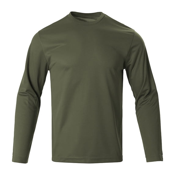 WRKEKC Mens Long Sleeve Tee Shirts Quick Dry Loose Fit Athletic Trendy Crew Neck Top for Fall Winter Workouts