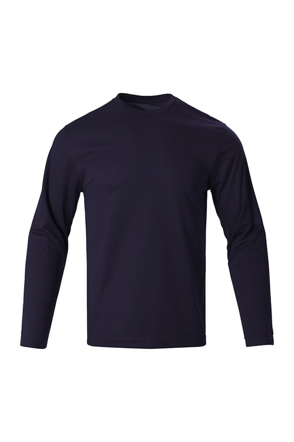 Mens Long Sleeve Tee Shirts Quick Dry Loose Fit Athletic Trendy Crew Neck Top for Fall Winter Workouts