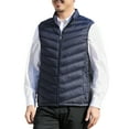 thumbnail image 1 of WRKEKC Mens Puffer Vest Casual Solid Color Sleeveless Stand Collar Zipper Pocket Plus Size Cotton Vest Winter Layering, 1 of 9