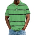 thumbnail image 1 of WRKEKC Mens Short Sleeve Button Down Shirts Casual Loose Button Turn Down Collar Shirt T-Shirt for Versatile Style, 1 of 5