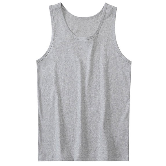 WRKEKC Mens Sleeveless Tee Shirts Solid Color Crew Neck Sleeveless Soft Fabric For Summer Casual Daily Wear Lightweight Comfortable Fit All Day Use