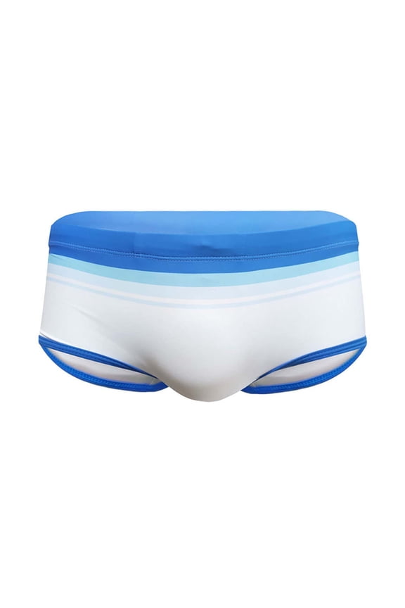 Mens Swim Briefs Solid Quick Dry Zipper Pocket Low Rise Triangle Breathable Lightweight Lined for Beach Summer