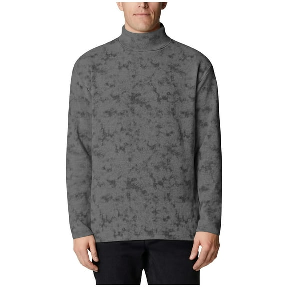 WRKEKC Mens Thermal Long Sleeve Shirt Tie Dye Half Turtleneck Derong Warm Base Layer Tee Shirt Soft Cozy Fabric Fall Daily Office Outdoor Layering Versatile Comfortable Top