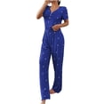 thumbnail image 1 of WRKEKC Modal Pajama Set for Women Breathable Modal Top with High Waist Shorts Summer Set Loungewear Pajamas Sleep Set, 1 of 8