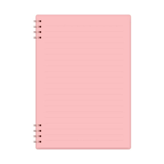 WRKEKC Notebook Coil Book A5 Horizontal Notebook 8-hole Hand Thickened Office Learning Notebook Pink