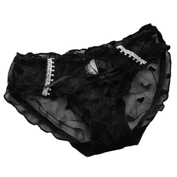 WRKEKC Panties for Women Cotton Lace Underwear Mid Rise Triangle with Soft Breathable Fabric Comfortable Elastic Waist for Daily Wear