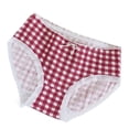 thumbnail image 1 of WRKEKC Panties for Women Cotton Ribbed Lace Trim Bow Tie Mid Rise Triangle Soft Breathable Bikini Briefs Comfort Wear, 1 of 3