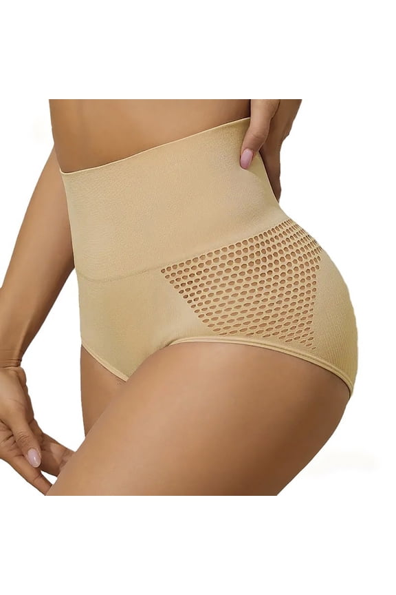 Panties for Women High Waist Hollow Out Shaping Tummy Control Butt Lifting Shapewear Underwear with Breathable Panels