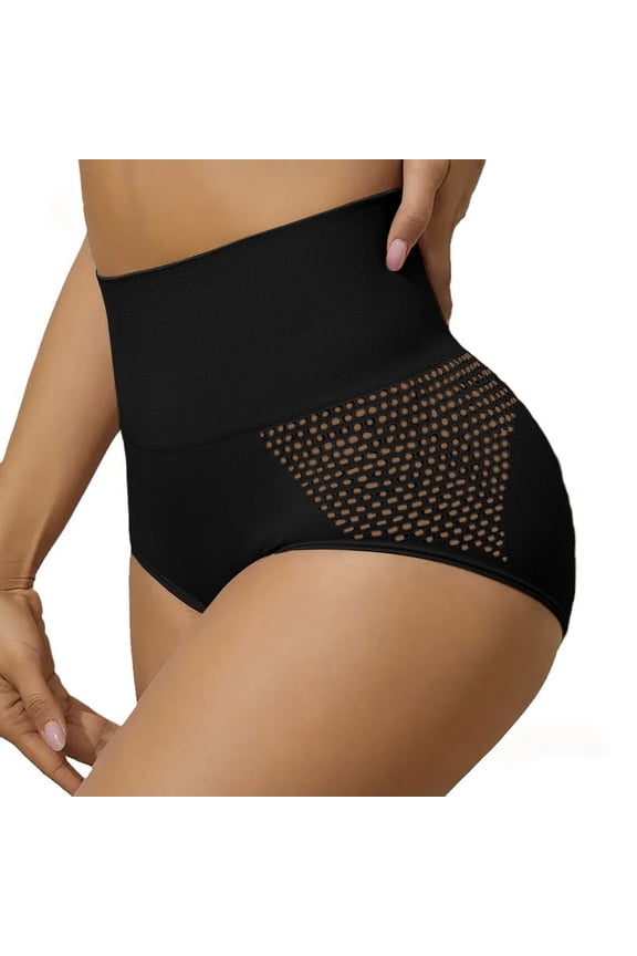 Panties for Women High Waist Hollow Out Shaping Tummy Control Butt Lifting Shapewear Underwear with Breathable Panels