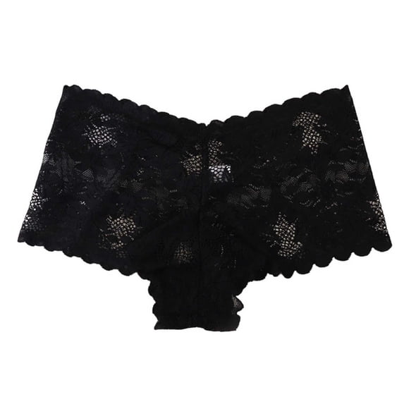 WRKEKC Panties for Women Lace Panties with Wide Waistband Lace Trim Solid Color Triangle Panties for Feminine Everyday Wear