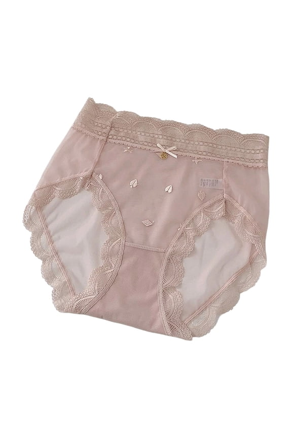 Panties for Women Lightweight Gusset Breathable Mesh Triangle Underwear Sheer Fabric Low Rise for No Visible Lines