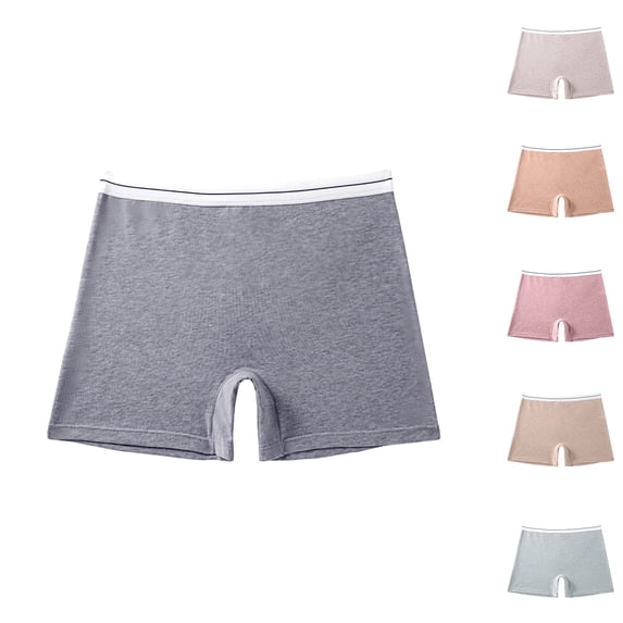 WRKEKC Panties for Women Plus Size Cotton Crotch Mid Rise Hip Covering Breathable Boyshorts Underwear Soft Wear