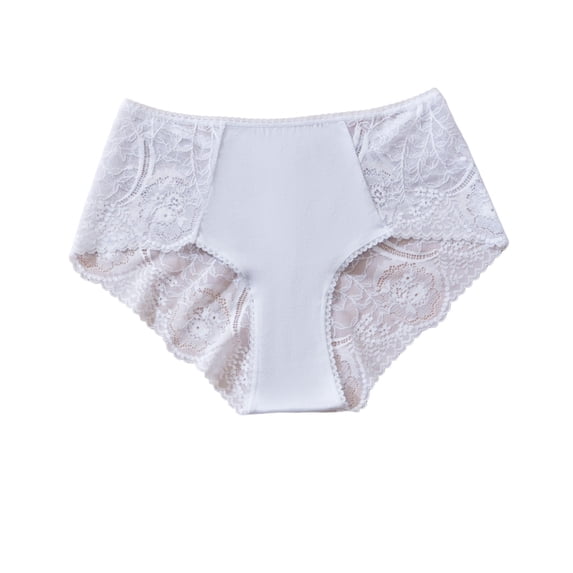 WRKEKC Panties for Women Plus Size High Waist Breathable Thin Lace Seamless Underwear with Comfortable Waistband for Full Coverage