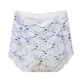 thumbnail image 1 of WRKEKC Panties for Women Printed Floral High Waist Sheer Hollow Out Lace Mesh Plus Size Triangle Underwear with Elastic Waist, 1 of 2