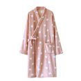 thumbnail image 1 of WRKEKC Robes for Women Heart Printed Coral Fleece Winter Loose Warm Thickened Long Bathrobe with Belt Womens Sleepwear Robe, 1 of 9