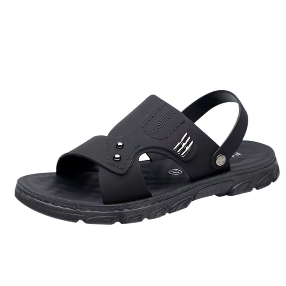 WRKEKC Sandals for Men One Piece Slip On Breathable Anti Slip Soft Sole Elevated Beach Sandals Casual Spring Summer Footwear