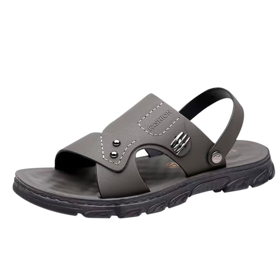 WRKEKC Sandals for Men One Piece Slip On Breathable Anti Slip Soft Sole Elevated Beach Sandals Casual Spring Summer Footwear