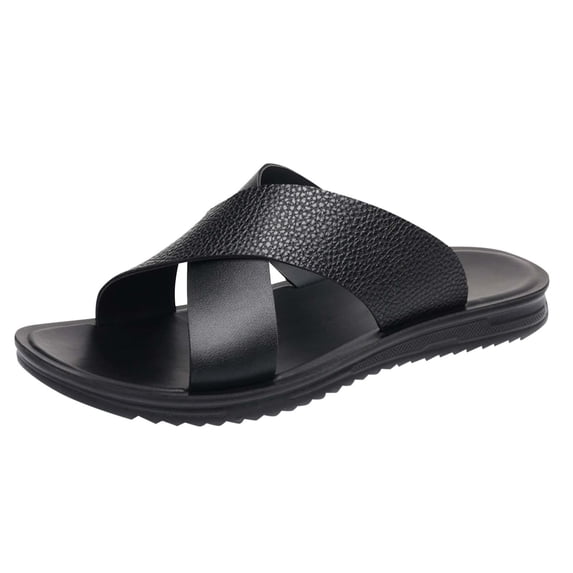 WRKEKC Sandals for Men Open Toe Soft Sole Breathable Beach Casual Slippers Spring Summer Flip Flops for Men
