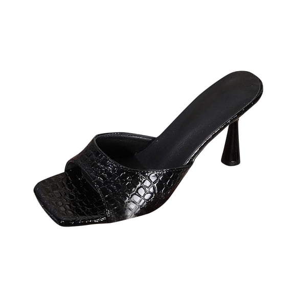 WRKEKC Sandals for Women Peep Toe Elevated Heels with Stone Texture Outdoor Wear Casual Spring Summer Dress Shoes for Women