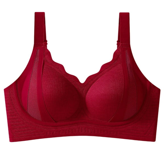 WRKEKC Seamless Bras for Women Thin Wireless Soft Support Lifting Sports Back Push Up Breathable Bra for Daily Use
