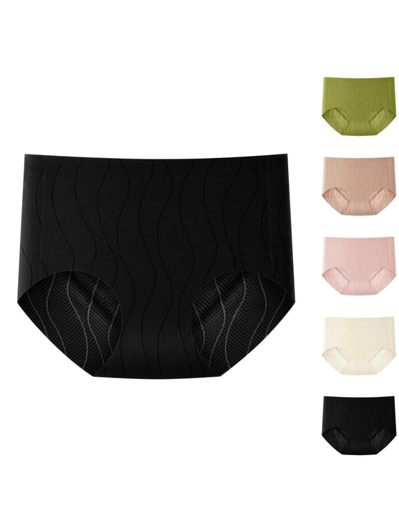 Seamless Underwear for Women Extended Silk Crotch Yoga Bikini Anti Chafing Ice Silk Breathable Soft Wear
