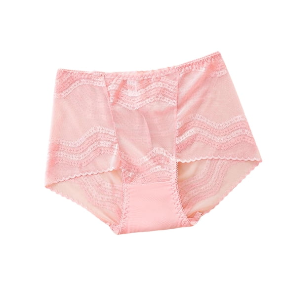 WRKEKC Seamless Underwear for Women High Waist Hollow Out Breathable Plus Size Tummy Control Butt Lifting Mesh Cotton Gusset Panties