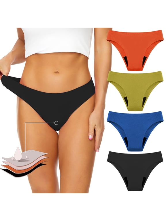 Seamless Underwear for Women Period Panties 4 Layer Leak Proof No Pad Mensural Briefs Comfort Daily Soft