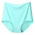thumbnail image 1 of WRKEKC Seamless Underwear for Women Plus Size Ultra High Waist Solid Color Silk Like Seamless Panties with Comfortable Fit, 1 of 3